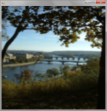 Blurred photo of Prague