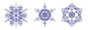 Snow generatedd using fractals