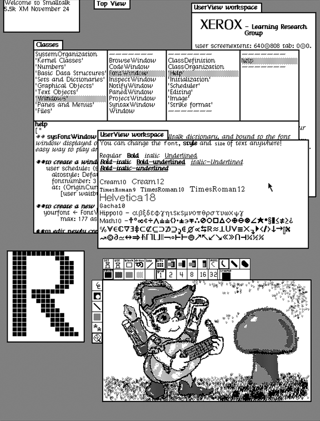 A screenshot of the Smalltalk 76 programming environment